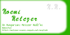 noemi melczer business card